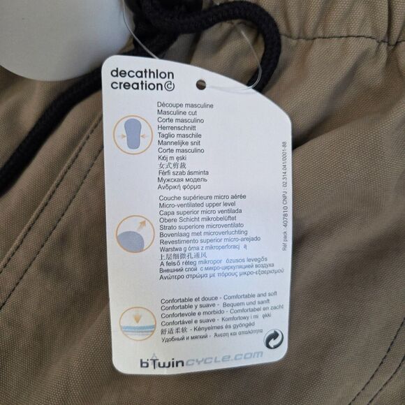 DECATHLON Creation ROCKRIDER Shorts Men's L Khaki Mountain Biking MTB New w/ Tag - Picture 5 of 13